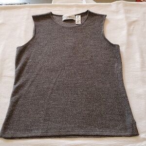 Pursuits, Ltd. 100% Extra Fine Merino‎ Grey Wool Sleeveless Sz. L Tank Sweater